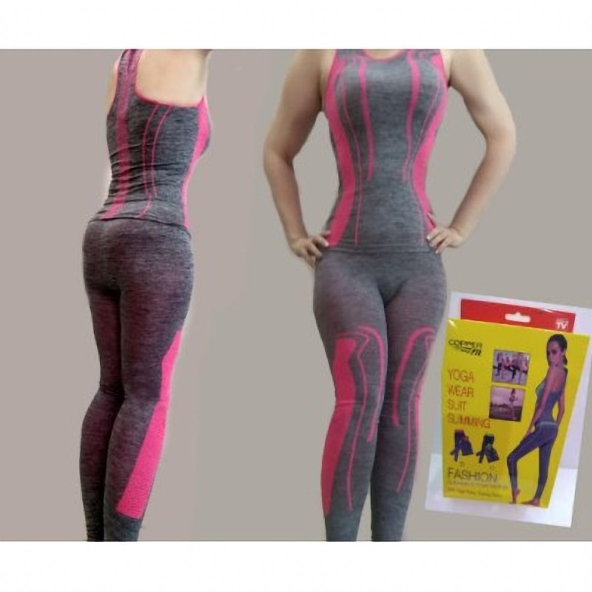 Set Sport pentru Yoga și Fitness, Maiou cu Colanți Lungi, Elastic și Respirabil