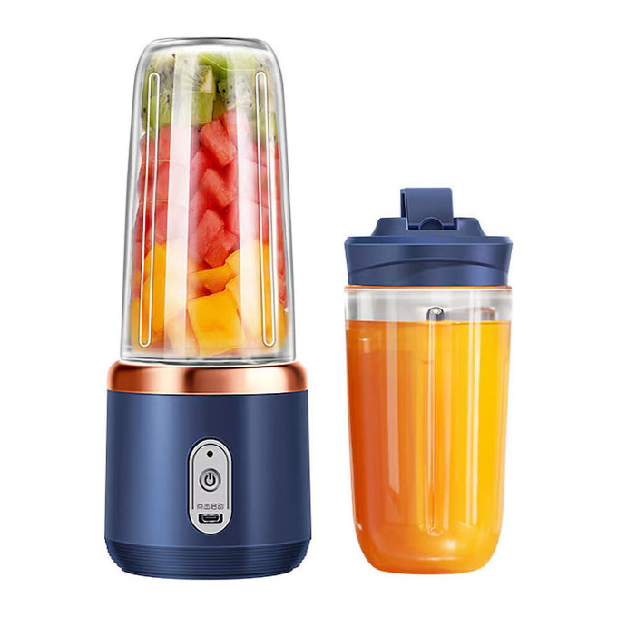 Blender Portabil pentru Smoothie, 6 Lame, Acumulator 1200 mAh, Încărcare USB