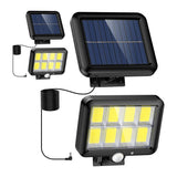 Lampă LED Solară de Exterior GL-8 COB, cu Senzor de Mișcare, 260 Lumeni, cu Panou Solar Separat