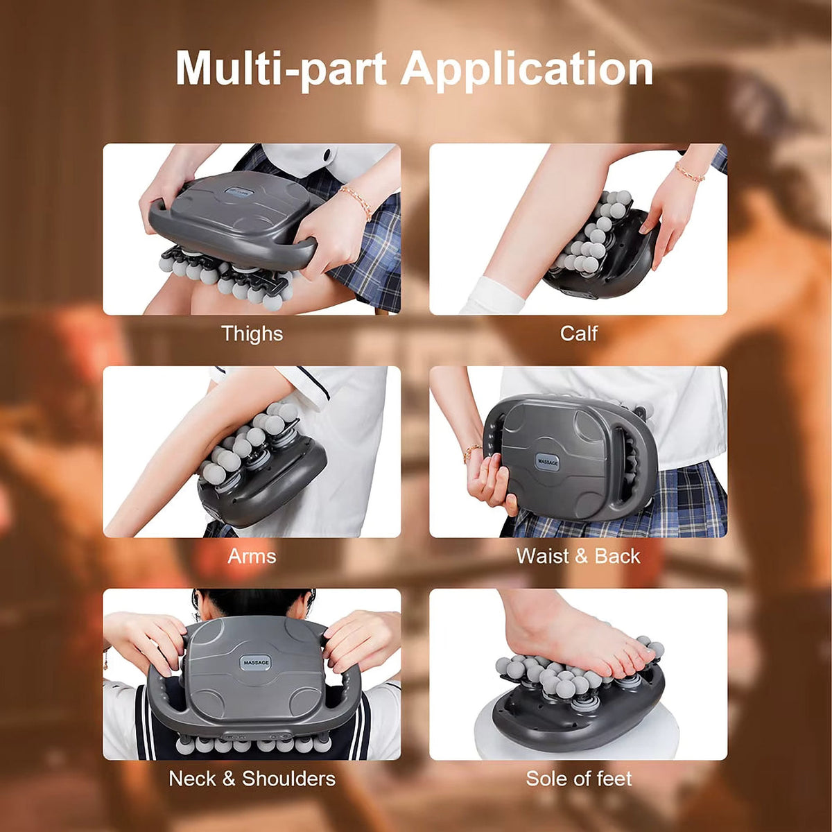 Pistol de Masaj cu 16 Capete, 3 Moduri și 30 de Viteze, cu Motor Fără Perii și Baterie de 3600 mAh