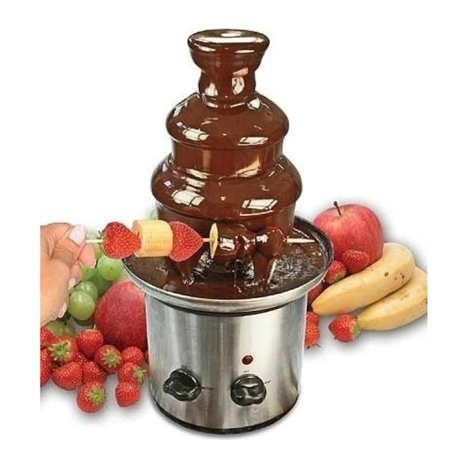 Fântână de Ciocolată 320W, 650 ml, cu 3 Etaje și Carcasă din Inox