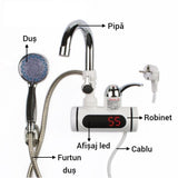 Robinet Electric cu Încălzire Instantanee și Afișaj LED, Apă Caldă până la 60°C