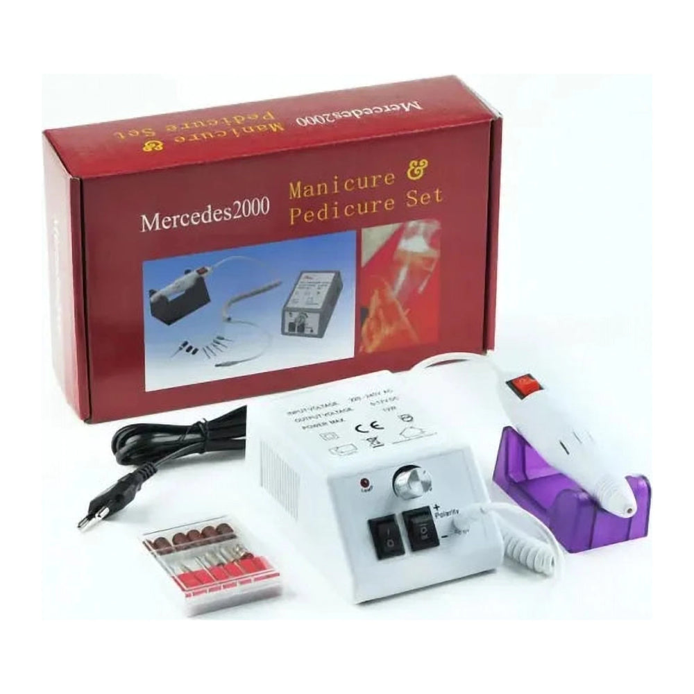 Freză Electrică pentru Manichiură și Pedichiură, 5000-12000 RPM, cu Set de Capete