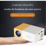 Proiector Portabil LED pentru Filme, cu Boxă Integrată, HDMI și USB