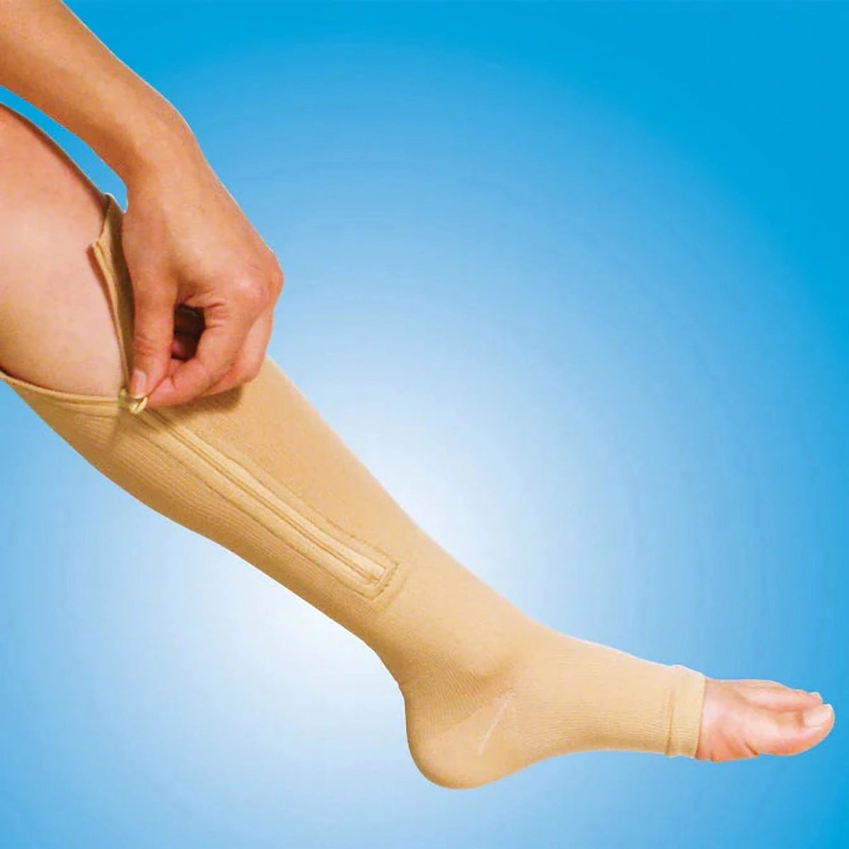 Șosete cu Efect Compresiv ZIP SOX, cu Fermoar, fără Degete, pentru Confortul Picioarelor