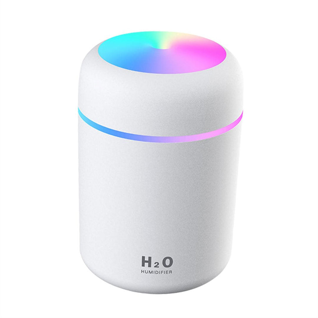 Umidificator și Difuzor cu LED pentru Casă, Birou sau Mașină, 300 ml, cu USB