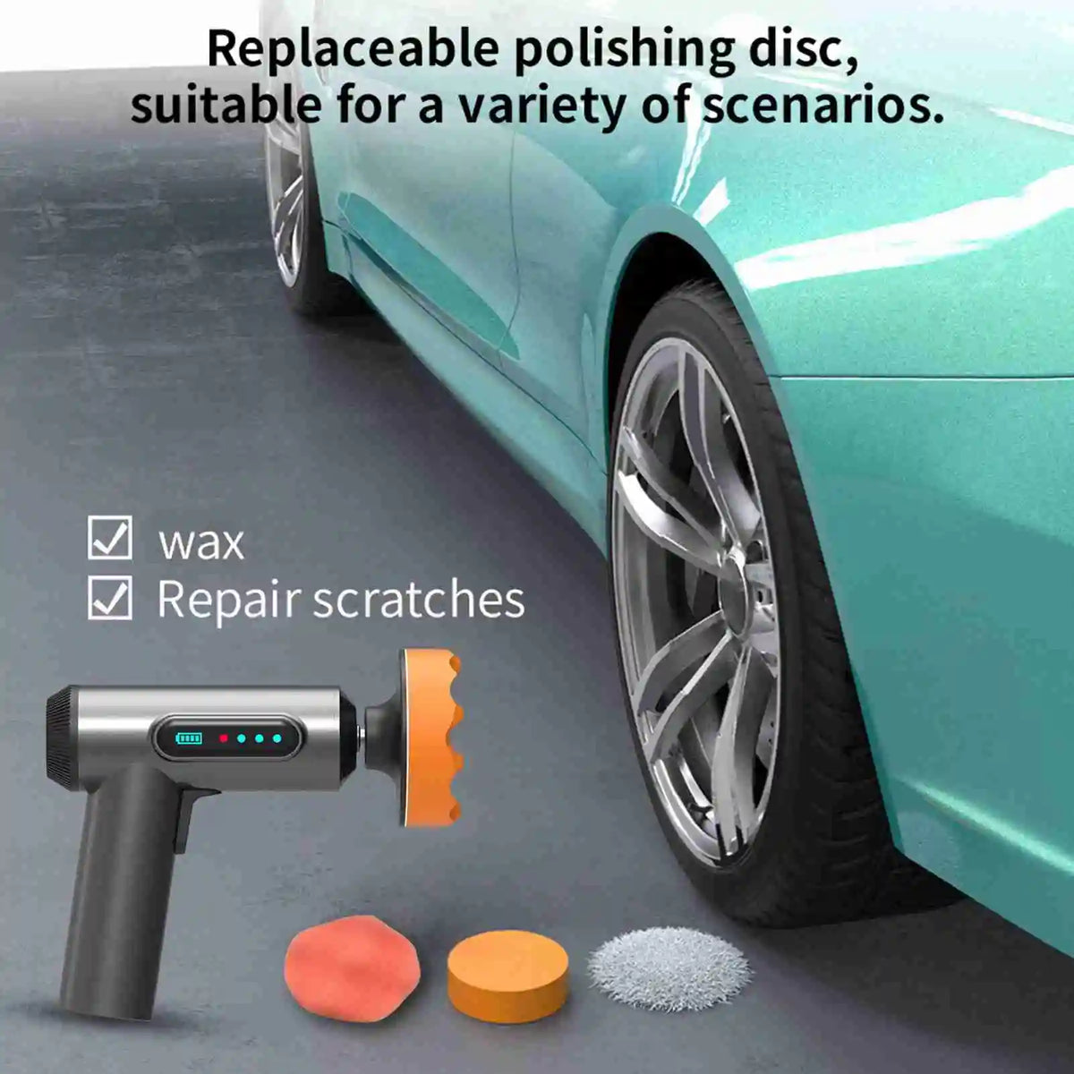 Polizor Auto pentru Reparat Zgârieturi, cu Acumulator Litiu, Portabil și Mic