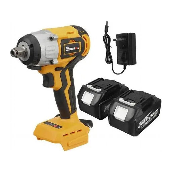 Mașină de Înșurubat cu Impact 48V, 550 Nm, Galbenă, cu 2 Acumulatori de 5 Ah