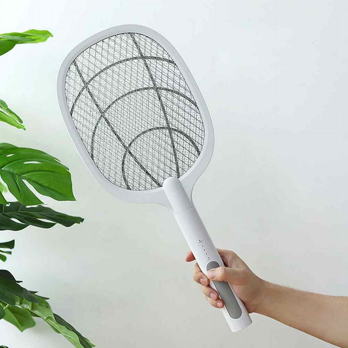 Paletă Electrică Reîncărcabilă Anti-Țânțari și Insecte, cu Suport și Încărcare USB