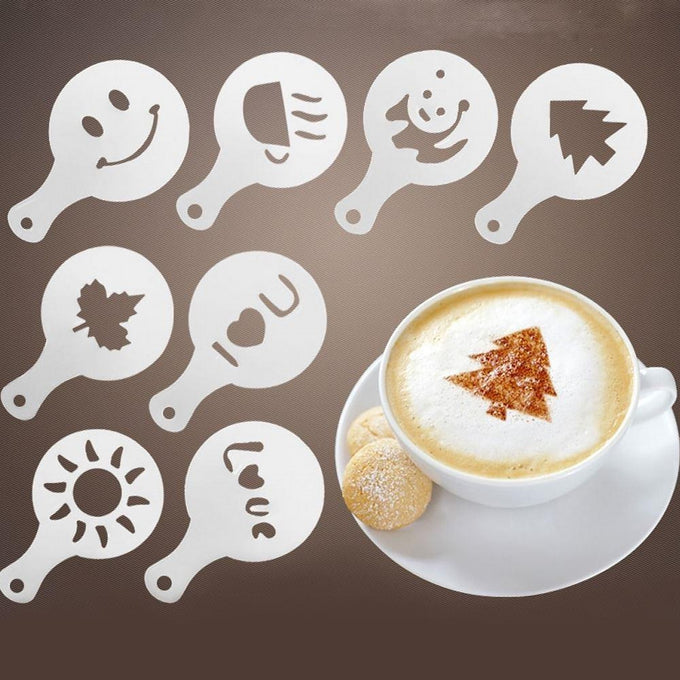 Șabloane pentru Decorarea Cafelei și a Deserturilor, Set 16 Bucăți, 8,5 cm