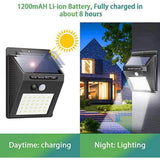 Lampă LED cu Încărcare Solară și Senzor de Mișcare, 20 LED-uri, Autoadezivă