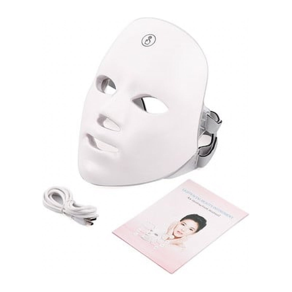 Mască Facială LED cu Mai Multe Culori de Lumină, Alimentare USB