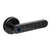 Mâner Smart cu Amprentă pentru Ușă, Negru Mat, cu Cod, Bluetooth, Wi-Fi și Aplicația Tuya Smart