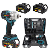 Mașină de Înșurubat cu Impact Leihmann 48V, 550 Nm, 2 Acumulatori 5 Ah și Trusă