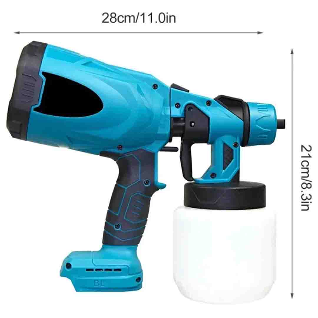 Pistol de Vopsit, 2 Acumulatori de 48V, Rezervor 800mL, 650mL/min, Trusa Depozitare