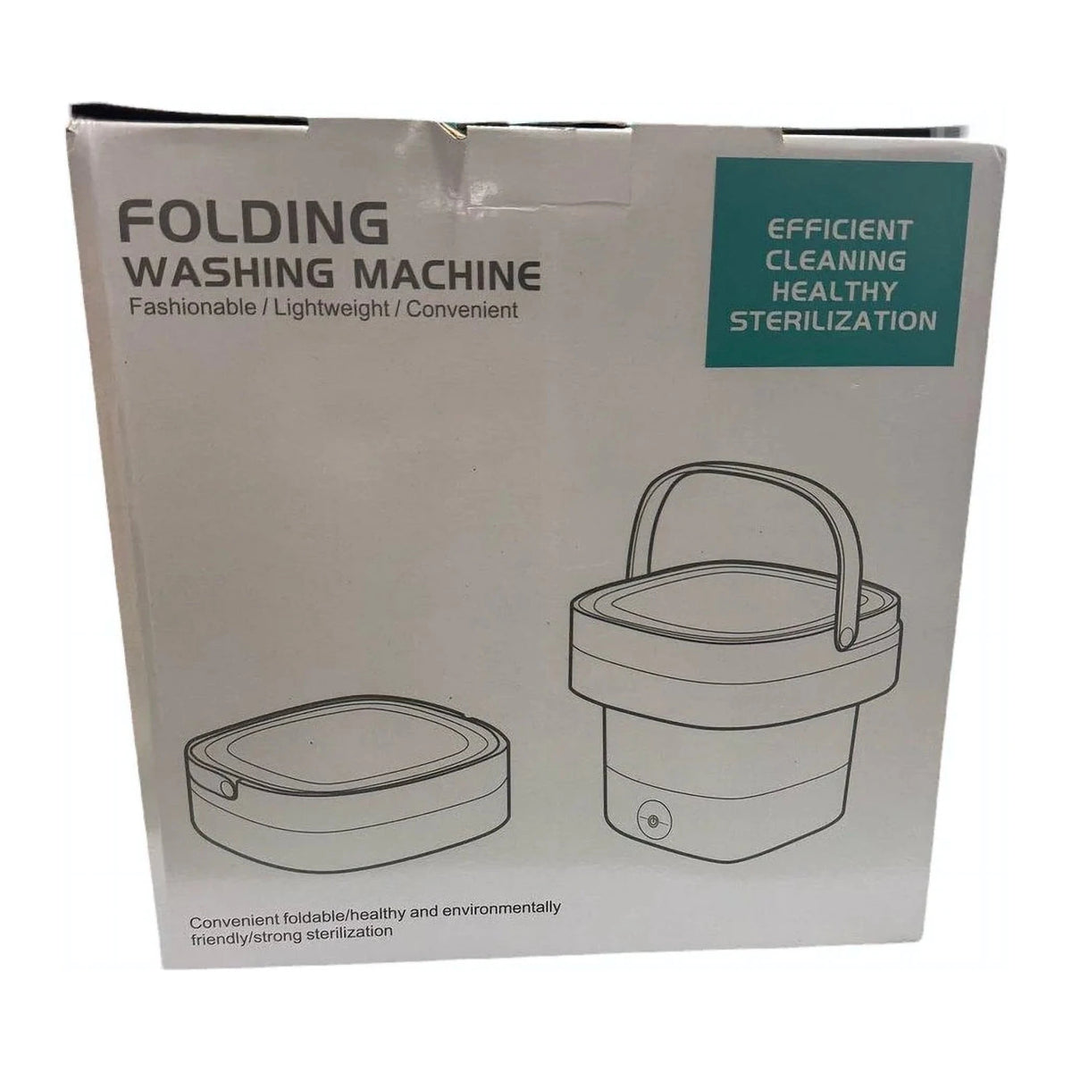 Mașină de Spălat Mini Pliabilă Portabilă, pentru Haine Mici, cu 3 Viteze și Ecran Tactil