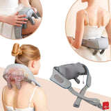 Aparat de Masaj Shiatsu pentru Gât, Umeri și Spate, cu Căldură, Wireless și Pliabil