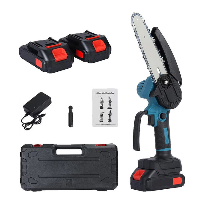 Set Fierăstrău Electric Fără Fir de 8 Inch, 48V, cu 2 Baterii, Încărcător Rapid și Accesorii