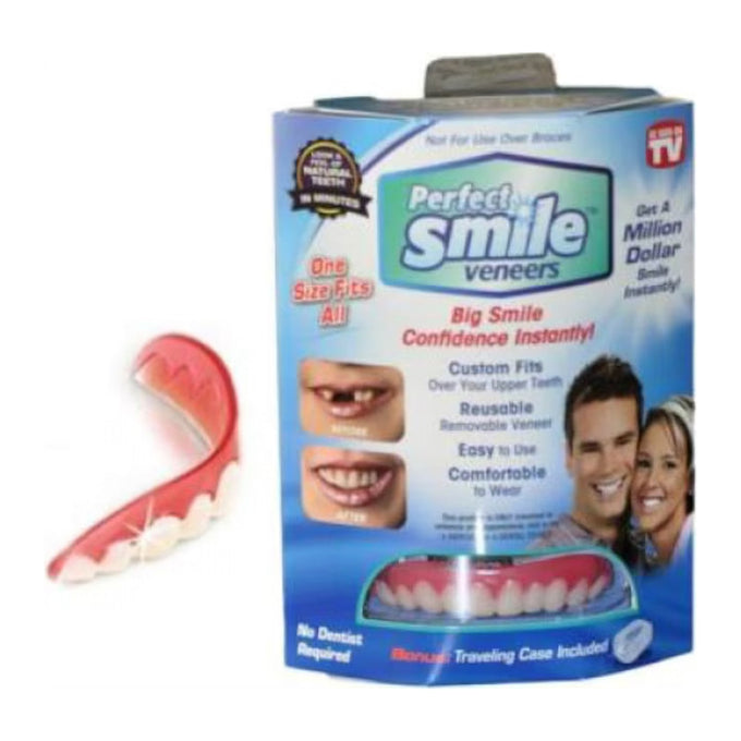 Fațete Dentare Temporare Perfect Smile pentru Maxilarul Superior, Set 2 cu 2 Cutii