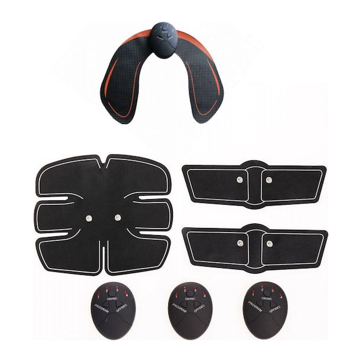 Aparat Portabil cu Electrostimulare EMS pentru Abdomen, 6 Moduri, cu Telecomandă