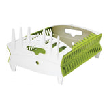 Uscător de Vase Pliabil din Plastic cu Tavă de Scurgere, 34 x 30 x 15 cm