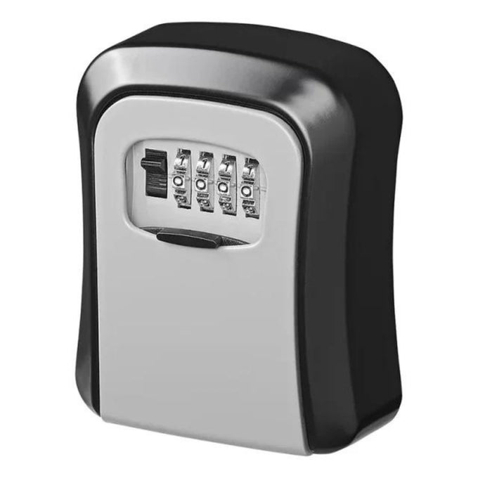 Seif pentru Chei cu Cifru din 4 Cifre, din Metal, Negru sau Gri, 12 x 9 x 4 cm