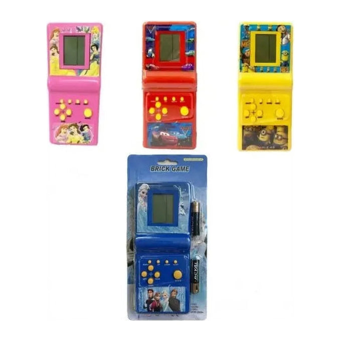 Joc Tetris pentru Copii cu Personaje, Diverse Culori, Consolă Retro pe Baterii