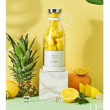 Mini Blender Electric 40W Tip Sticlă cu Încărcare USB, 420 ml