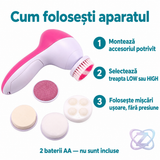 Aparat de Curățare și Masaj Facial 5 în 1 – Ten Curat și Catifelat, Acasă