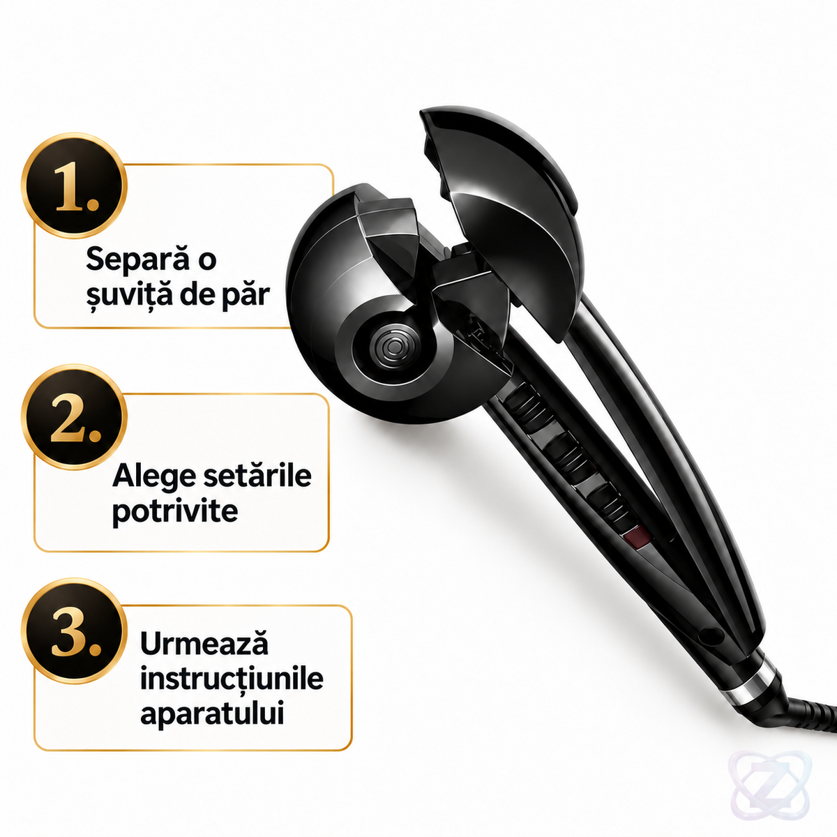 Ondulator de Par, Perfect Curl – instrucțiuni