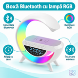 Boxă Bluetooth 3 în 1 cu Lampă LED RGB și Încărcător Wireless 10W