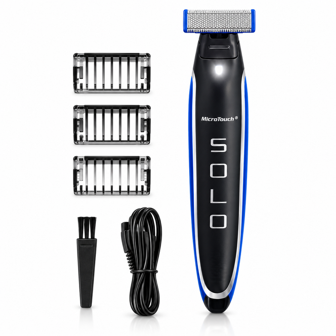 Trimmer Bărbierit și Ras Uscat, UltraFin, Precizie, 3 Capete Ajustabile