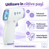 Termometru Digital Non-Contact cu Infraroșu pentru Corp și Obiecte