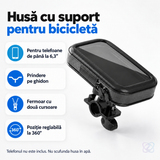 Suport Telefon pentru Bicicletă, Montare pe Ghidon, Impermeabil, până la 6.3 Inch