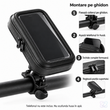 Suport Telefon pentru Bicicletă, Montare pe Ghidon, Impermeabil, până la 6.3 Inch