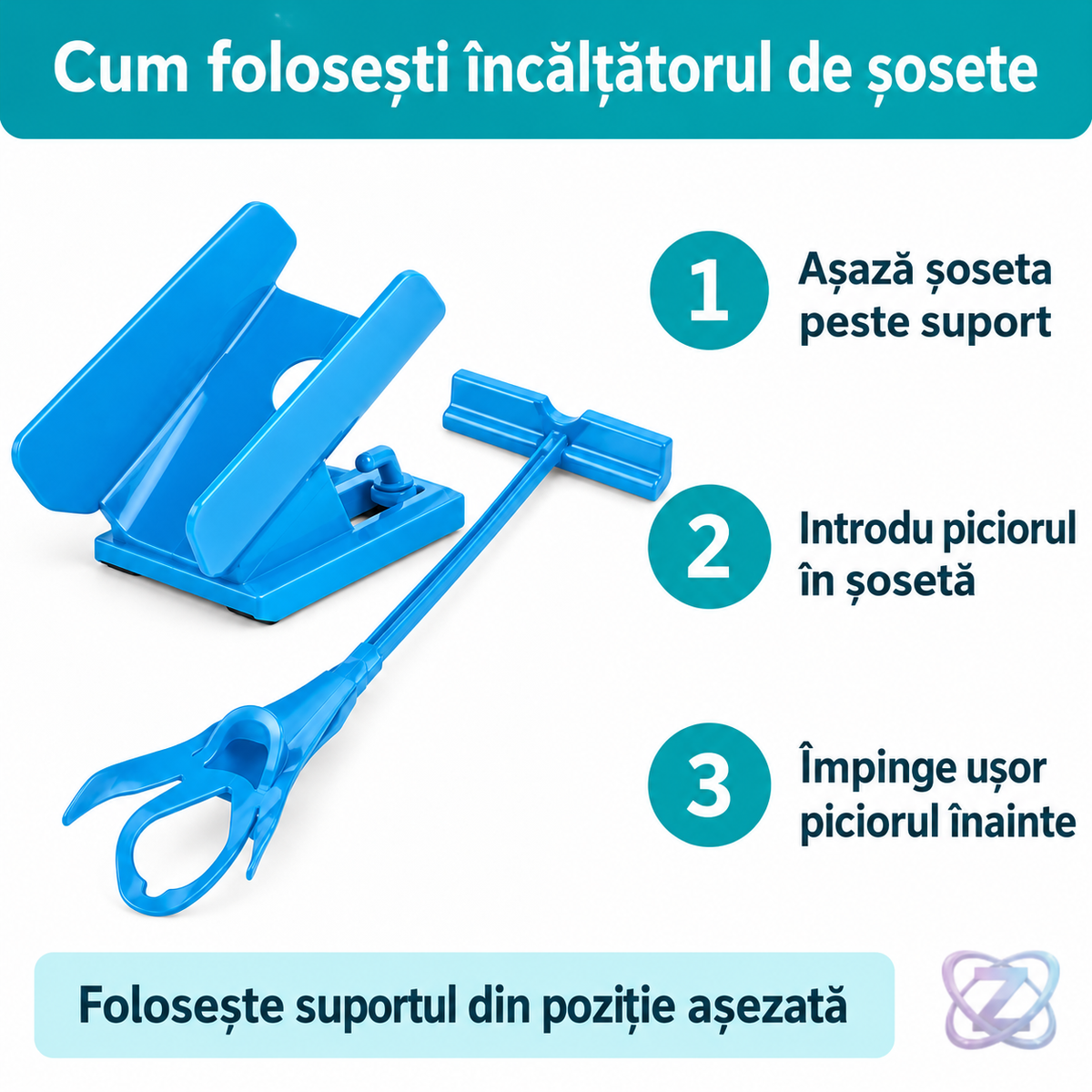 Încălțător șosete – instrucțiuni
