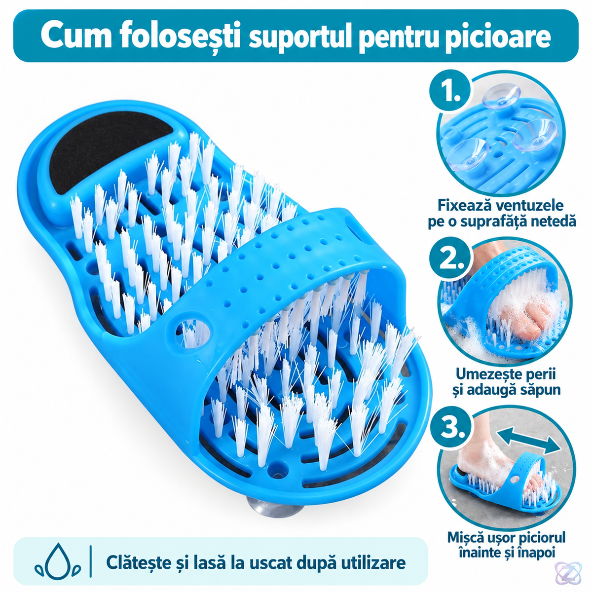 Suport curățare picioare – instrucțiuni