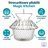 Strecurătoare Pliabilă Magic Kitchen din Oțel