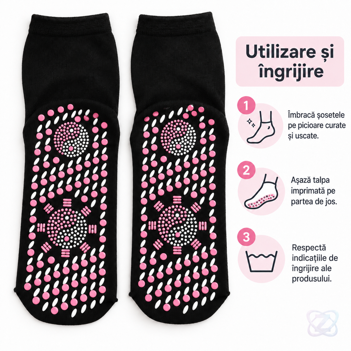 Șosete Termice, Anti-Alunecare, Autoincalzire – instrucțiuni