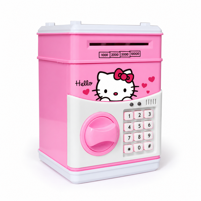 Pușculiță Interactivă Hello Kitty cu Cod PIN, Seif și Funcție ATM