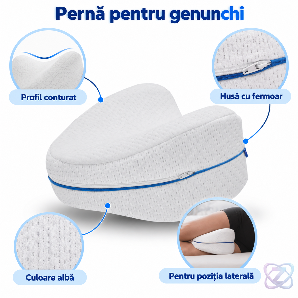 Pernă Ortopedică pentru Genunchi – caracteristici