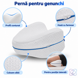 Pernă Ortopedică pentru Genunchi, Somn Mai Bun și Postură Corectă