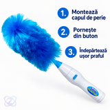 Pămătuf de Praf Antistatic Rotativ Hurricane Spin Duster, cu Tije Prelungitoare