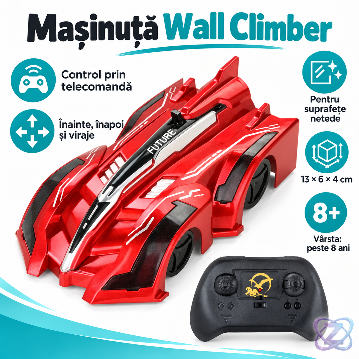 Masinuta Anti- Gravitatie care merge pe tavan – Gravity Wall Climber – caracteristici