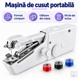 Mașină de Cusut Portabilă de Mână cu Kit de Ațe Cadou