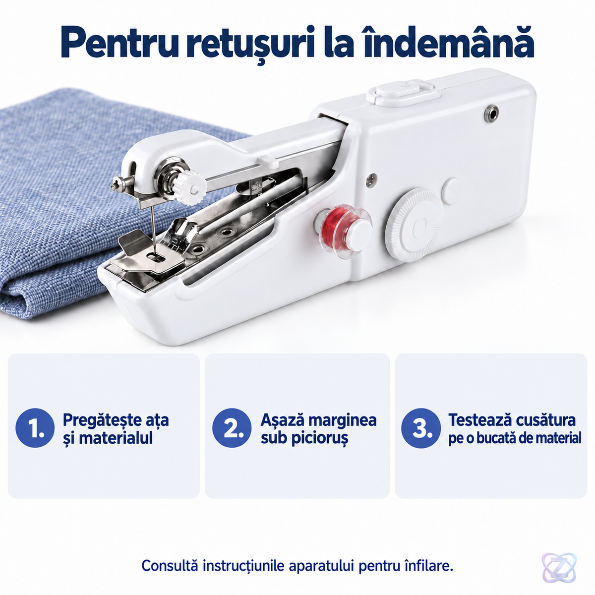 Mașină de cusut portabilă — instrucțiuni de utilizare