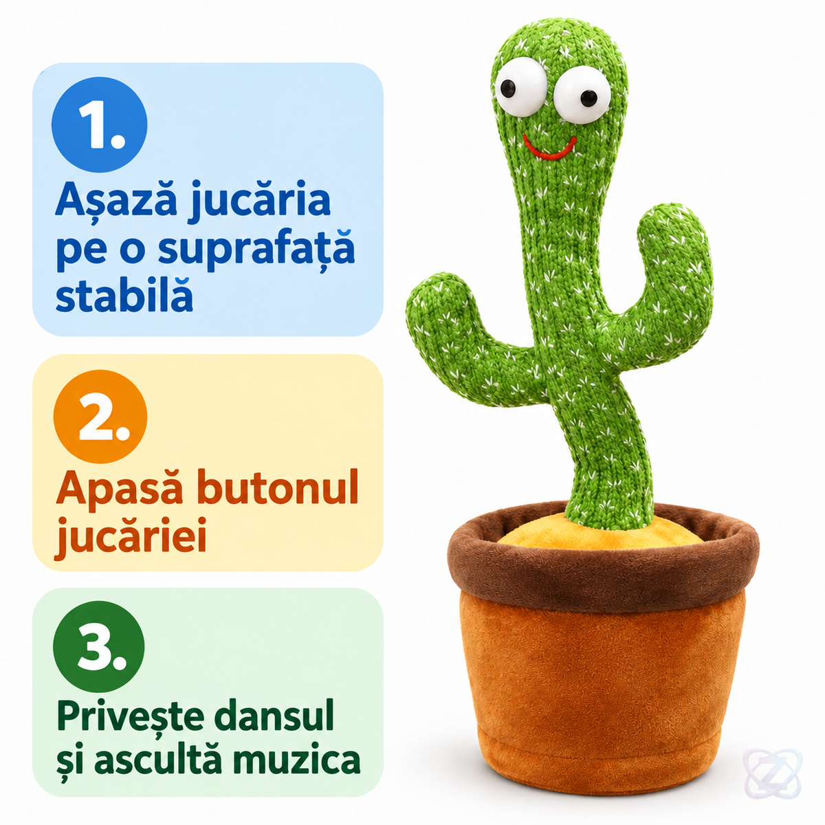 Jucărie de pluș – Cactus dansator – instrucțiuni