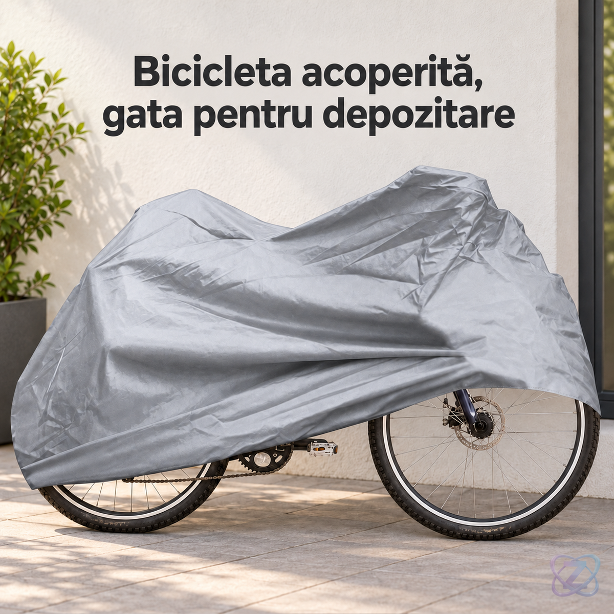 Husă Impermeabilă pentru Bicicletă, Rezistentă la UV, 210 x 120 cm – în utilizare