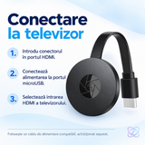 MiraScreen G2 Media Player Wireless HDMI pentru TV, Android și iOS, Full HD