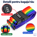 Centură de Siguranță pentru Bagaje cu Cifru, Reglabilă 85-170 cm